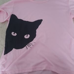 A pink cat shirt